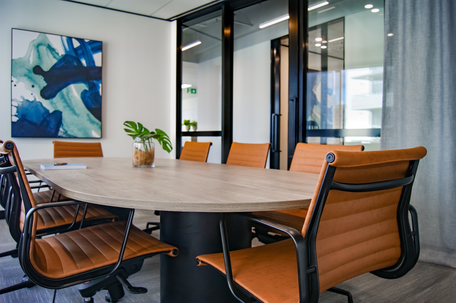 empty conference room table